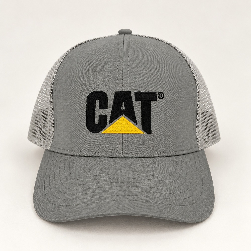 CAT Gorpcore Trucker Hat Mens OSFM Gray Workwear Streetwear Utility Industrial